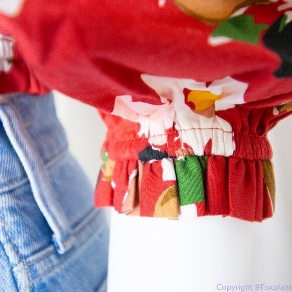 NWT kate spade Botanical garden aperitif top, Red and White - Picture 7 of 15